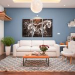 Bí kíp treo tranh đẹp mắt cho phòng khách nhà bạn giai-phap-noi-that-cho-can-ho-nho-58m2-them-thanh-thoat-2